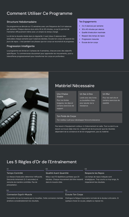 Lady’s Programme à la maison
